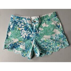 Lilly Pulitzer Buttercup Shorts Peel and Eat Flamingos Size 2 BK2154